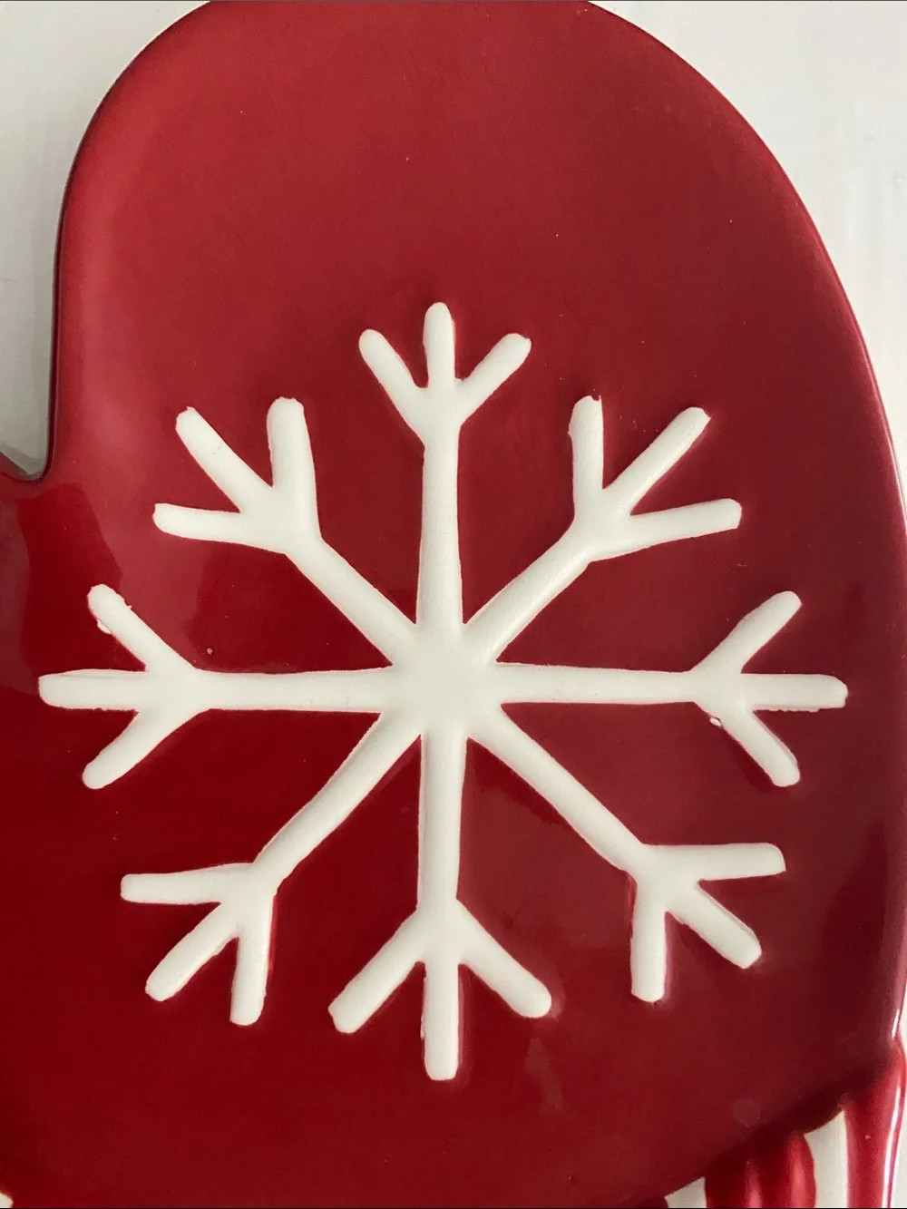 Boston Warehouse Trading Corp. Mitten Spoon Rest, Snow much fun, Cottagecore